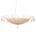 Люстра из деревянных бусин с подвесками в виде капель Wooden Beads варинант исполнения - 1 | Loft Concept в Нижнем Новгороде