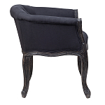 Кресло низкое в стиле прованс Черный Лен Louis French Armchair  варинант исполнения - 2 | Loft Concept в Нижнем Новгороде