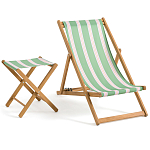 Шезлонг из акации и ткани Argentina варинант исполнения - 7 | Loft Concept в Нижнем Новгороде