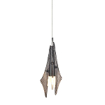 Подвесной светильник с черной металлической основой и рельефным плафоном Glass Pod варинант исполнения - 1 | Loft Concept в Нижнем Новгороде