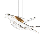 Подвесной светильник с прозрачной стеклянной птичкой Serip Voa варинант исполнения - 1 | Loft Concept в Нижнем Новгороде