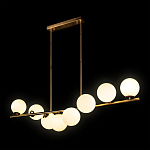 Люстра на штанге с 8-ю белыми шарообразными плафонами Bubble Chandelier варинант исполнения - 3 | Loft Concept в Нижнем Новгороде