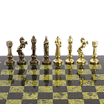 Шахматы Ренессанс из бронзы с доской из натурального камня Змеевик Decorative Thematic Chess варинант исполнения - 4 | Loft Concept в Нижнем Новгороде