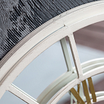 Зеркало настенное в белой металлической раме в виде часов Mirror Tower Clock варинант исполнения - 2 | Loft Concept в Нижнем Новгороде