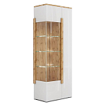 Шкаф-витрина двухдверная с белым глянцевым фасадом Grace of Furniture варинант исполнения - 1 | Loft Concept в Нижнем Новгороде