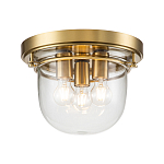 Потолочный светильник для ванных комнат с круглым стеклянным плафоном и тремя лампами Quoizel варинант исполнения - 1 | Loft Concept в Нижнем Новгороде