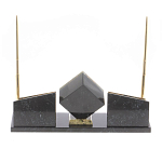 Настольный канцелярский набор из змеевика и офиокальцита с визитницами и часами Successful Leader варинант исполнения - 3 | Loft Concept в Нижнем Новгороде