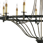 Люстра двухъярусная с отделкой в виде веревки Black Light Profile варинант исполнения - 1 | Loft Concept в Нижнем Новгороде