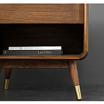 Прикроватная деревянная тумба с ящиком и нишей для хранения Moon Walnut Furniture варинант исполнения - 4 | Loft Concept в Нижнем Новгороде