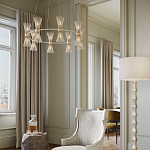 Люстра круглая с фактурными абажурами из тонких металлических палочек Wild Thorns варинант исполнения - 4 | Loft Concept в Нижнем Новгороде