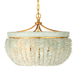 Подвесной светильник с каскадом из стеклянных декоративных элементов на золотом каркасе Shining Sea Glass варинант исполнения - 4 | Loft Concept в Нижнем Новгороде