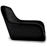 Барный стул со спинкой и подлокотниками на 4-х деревянных ножках Douglas Rhombus Черный Велюр варинант исполнения - 2 | Loft Concept в Нижнем Новгороде