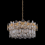 Люстра круглая с декоративными элементами в виде крупных хрустальных цветов Palace Gardens варинант исполнения - 1 | Loft Concept в Нижнем Новгороде