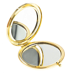 Зеркало карманное двухстороннее круглое из натурального камня Серафинит в подарочной упаковке Gold Stone Mirrors варинант исполнения - 2 | Loft Concept в Нижнем Новгороде