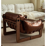 Кресло-диван кожаное на деревянном каркасе Medieval Furniture варинант исполнения - 2 | Loft Concept в Нижнем Новгороде