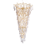 Люстра подвесная в форме перевернутой пирамиды с металлическими ветвями и прозрачными стеклянными подвесками Droplet Chandelier варинант исполнения - 1 | Loft Concept в Нижнем Новгороде