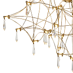 Потолочный светильник с тонкой металлической конструкцией цвета золото Quasar варинант исполнения - 3 | Loft Concept в Нижнем Новгороде