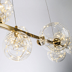 Дизайнерская линейная люстра с гирляндой внутри стеклянных плафонов Iona Garland Chandelier варинант исполнения - 3 | Loft Concept в Нижнем Новгороде