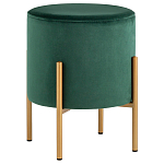 Зеленый пуф на золотистых ножках SANJAY варинант исполнения - 1 | Loft Concept в Нижнем Новгороде