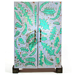 Премиальный Шкаф Defoliation двухстворчатый роспись зеленые листья  варинант исполнения - 2 | Loft Concept в Нижнем Новгороде