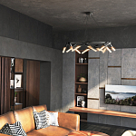 Люстра круглая с трубчатыми лампочками Vanguard Circle варинант исполнения - 4 | Loft Concept в Нижнем Новгороде