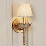 Бра из кованого железа с отделкой плетеной веревкой и сусальным золотом Parisian Style варинант исполнения - 5 | Loft Concept в Нижнем Новгороде