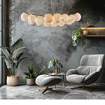 Люстра подвесная круглая с сферическими плафонами из натурального камня Glowing Spheres варинант исполнения - 8 | Loft Concept в Нижнем Новгороде