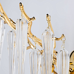 Бра золотого цвета с разветвленными ветвями и длинными прозрачными подвесками в форме стеклянных сосулек Droplet Chandelier варинант исполнения - 4 | Loft Concept в Нижнем Новгороде