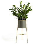 Кашпо из металла и латуни Elegance Elevated Planters оливковое  варинант исполнения - 2 | Loft Concept в Нижнем Новгороде