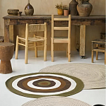 Ковер круглый из хлопка с контрастным узором Bullseye 150 варинант исполнения - 5 | Loft Concept в Нижнем Новгороде