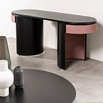 Дизайнерский письменный стол овальной формы с 2-мя выдвижными ящиками по бокам Parsec варинант исполнения - 3 | Loft Concept в Нижнем Новгороде