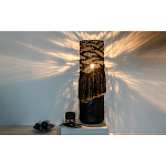 Напольная лампа черная с текстильными элементами "ЯРВИ" варинант исполнения - 1 | Loft Concept в Нижнем Новгороде