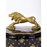 Шкатулка черного цвета с крышкой с фигуркой льва Eden Garden варинант исполнения - 2 | Loft Concept в Нижнем Новгороде