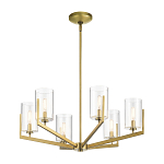 Люстра с 6-ю прозрачными цилиндрическими плафонами Kichler варинант исполнения - 2 | Loft Concept в Нижнем Новгороде