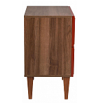 Тумба прикроватная красная из массива бука с 2-мя ящиками Wenge Light варинант исполнения - 2 | Loft Concept в Нижнем Новгороде
