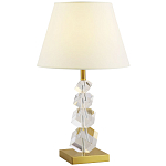 Настольная лампа с абажуром и основанием из хрусталя Neri Crystal Cubes Brass Table Lamp варинант исполнения - 1 | Loft Concept в Нижнем Новгороде