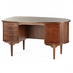 Дизайнерский письменный стол округлой формы с 4-мя ящиками и дверкой с полочками Rili варинант исполнения - 2 | Loft Concept в Нижнем Новгороде