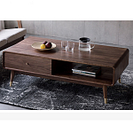 Кофейный стол из дерева с ящиком и нишей для хранения Coffee Walnut Table варинант исполнения - 3 | Loft Concept в Нижнем Новгороде