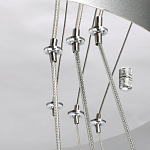 Люстра с тремя кольцами цвета хром и прозрачными хрустальными шарами по периметру Sacramento Transparent Balls Chandelier варинант исполнения - 10 | Loft Concept в Нижнем Новгороде