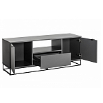 ТВ-тумба цвета графит с  2-мя дверцами и ящиком Strict Lines варинант исполнения - 3 | Loft Concept в Нижнем Новгороде