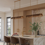 Люстра линейная полукруглой формы Wooden Horseshoe варинант исполнения - 6 | Loft Concept в Нижнем Новгороде