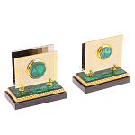 Настольный письменный набор из малахита с декором в виде лошади Leader Organizer варинант исполнения - 5 | Loft Concept в Нижнем Новгороде