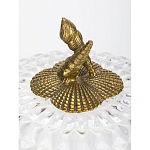 Конфетница прозрачная стеклянная на бронзовых ножках в виде морских коньков с крышкой в виде ракушки Eden Garden варинант исполнения - 2 | Loft Concept в Нижнем Новгороде