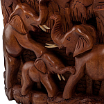 Панно из дерева пирамида из слонов Panel With Animals варинант исполнения - 3 | Loft Concept в Нижнем Новгороде