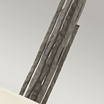 Люстра подвесная с широким белым текстильным абажуром и вертикальными декоративными элементами Hinkley варинант исполнения - 9 | Loft Concept в Нижнем Новгороде