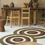 Ковер круглый из хлопка с контрастным узором Bullseye 150 варинант исполнения - 6 | Loft Concept в Нижнем Новгороде