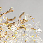 Люстра подвесная золотого цвета с декоративными ветвями и прозрачными рельефными подвесками FAIRYTREE Light варинант исполнения - 6 | Loft Concept в Нижнем Новгороде