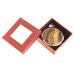 Зеркало карманное складное круглое из натурального камня Оникс в подарочной упаковке Silver Stone Mirrors варинант исполнения - 3 | Loft Concept в Нижнем Новгороде