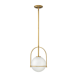 Подвесной светильник с белым плафоном в форме шара в арочной подвеске Hinkley варинант исполнения - 10 | Loft Concept в Нижнем Новгороде