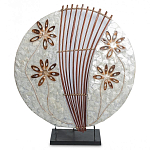 Настольная лампа из перламутра и дерева на подставке Indonesian Shell Flower варинант исполнения - 2 | Loft Concept в Нижнем Новгороде